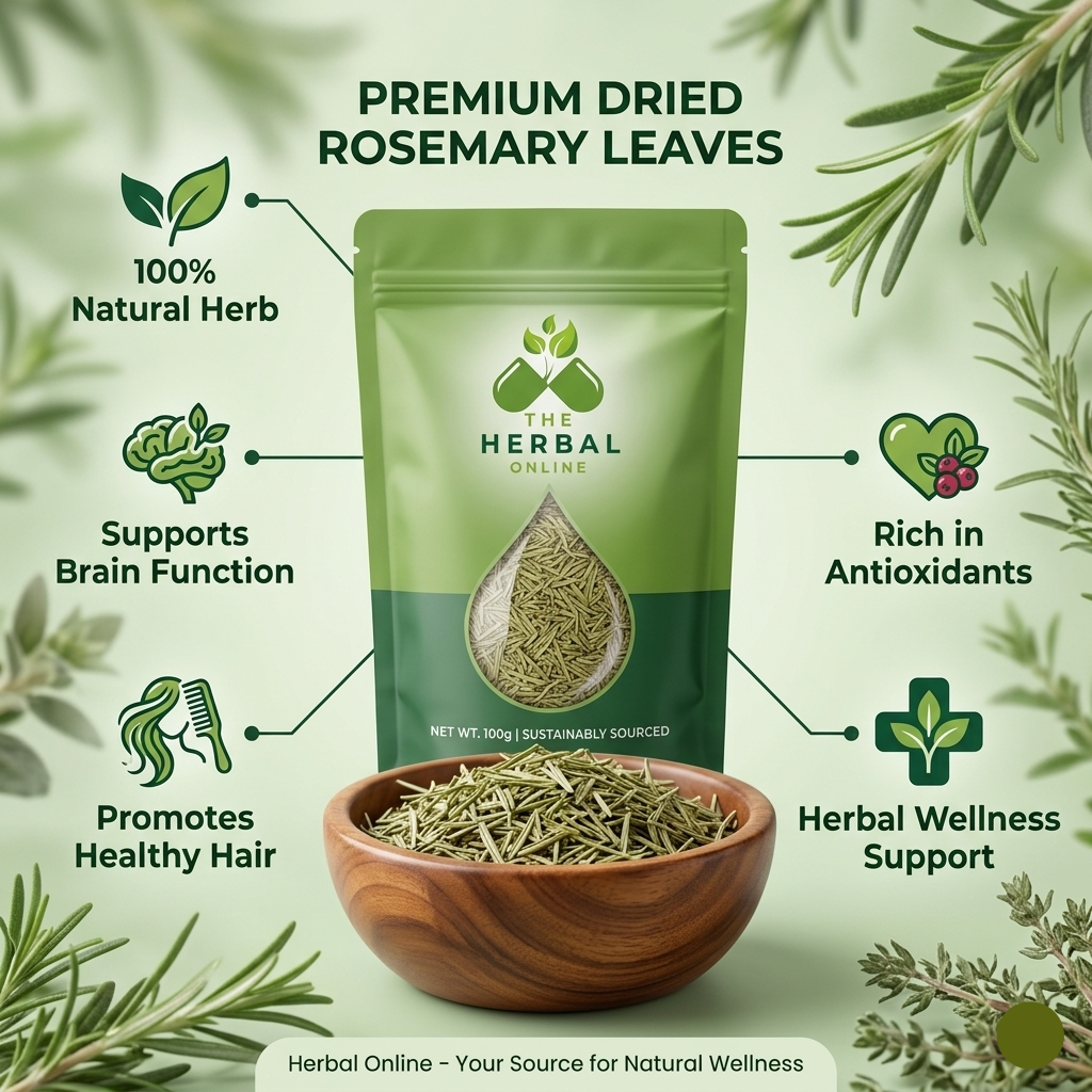 Premium Dried Rosemary Leaves 🌿 | 100% Natural Herbal Leaves