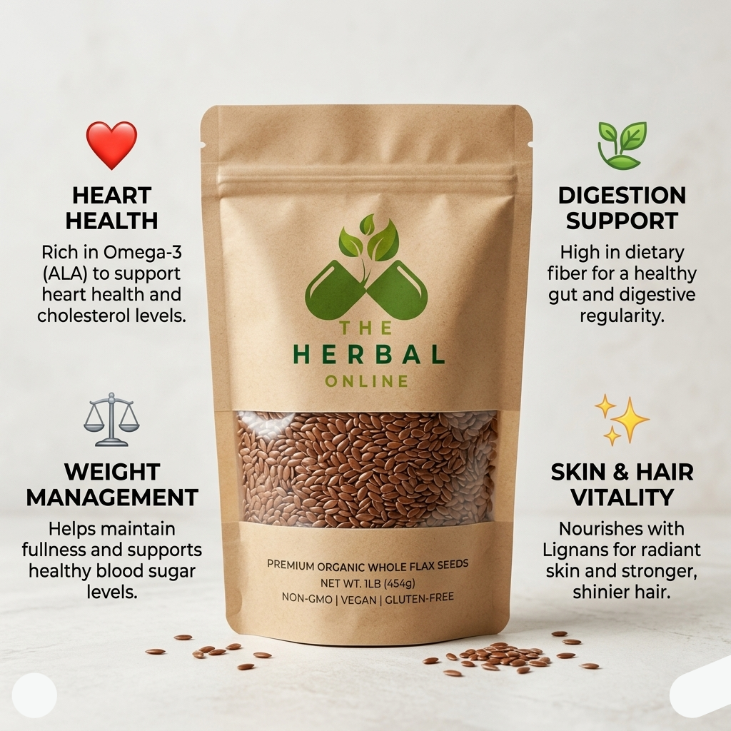 Premium Flax Seeds – 100% Natural Fiber & Omega-3 Rich Superfood